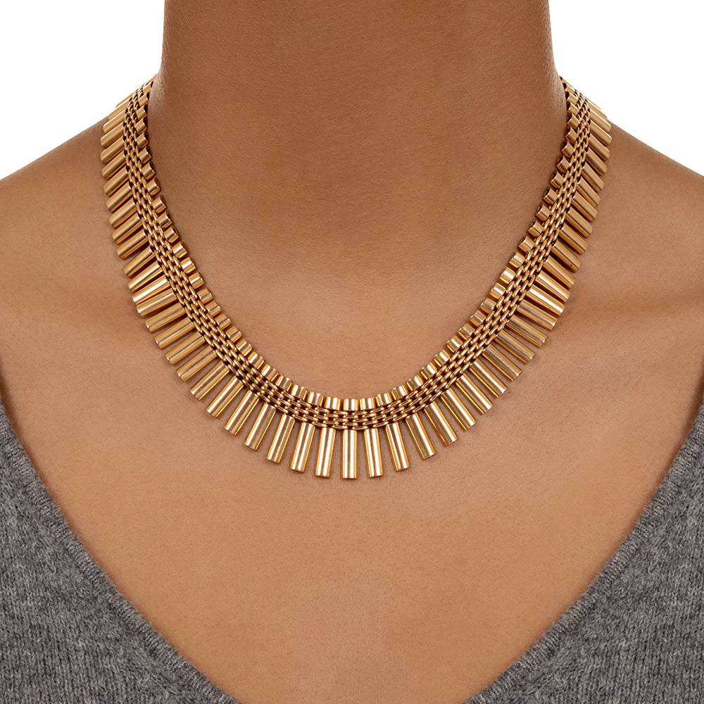 Retro 18K Fringe Necklace - 4