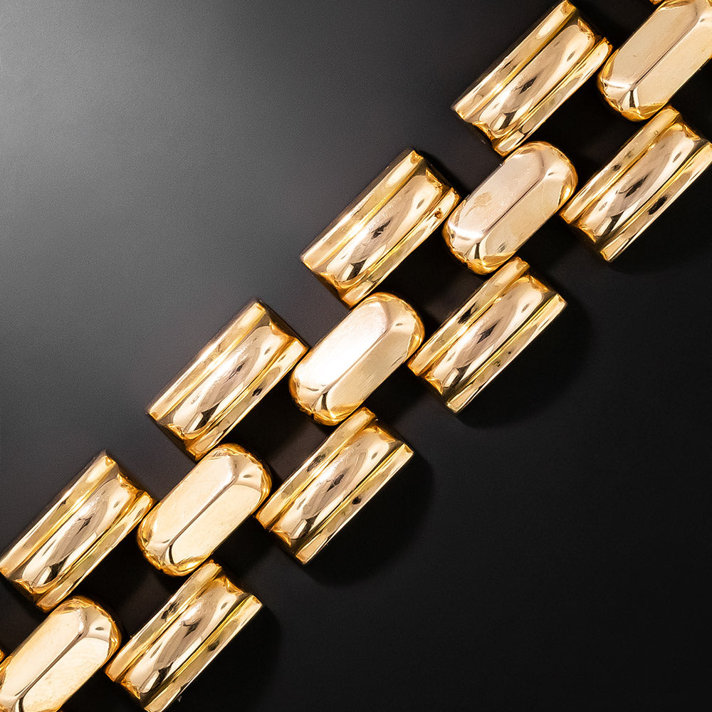 Retro 18K Tank Tread Bracelet - 2