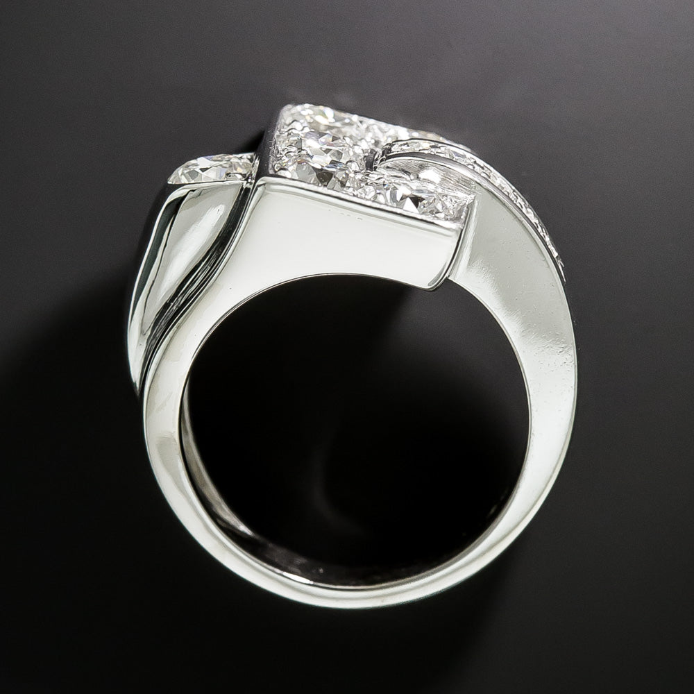 Retro Diamond Buckle Ring - 6