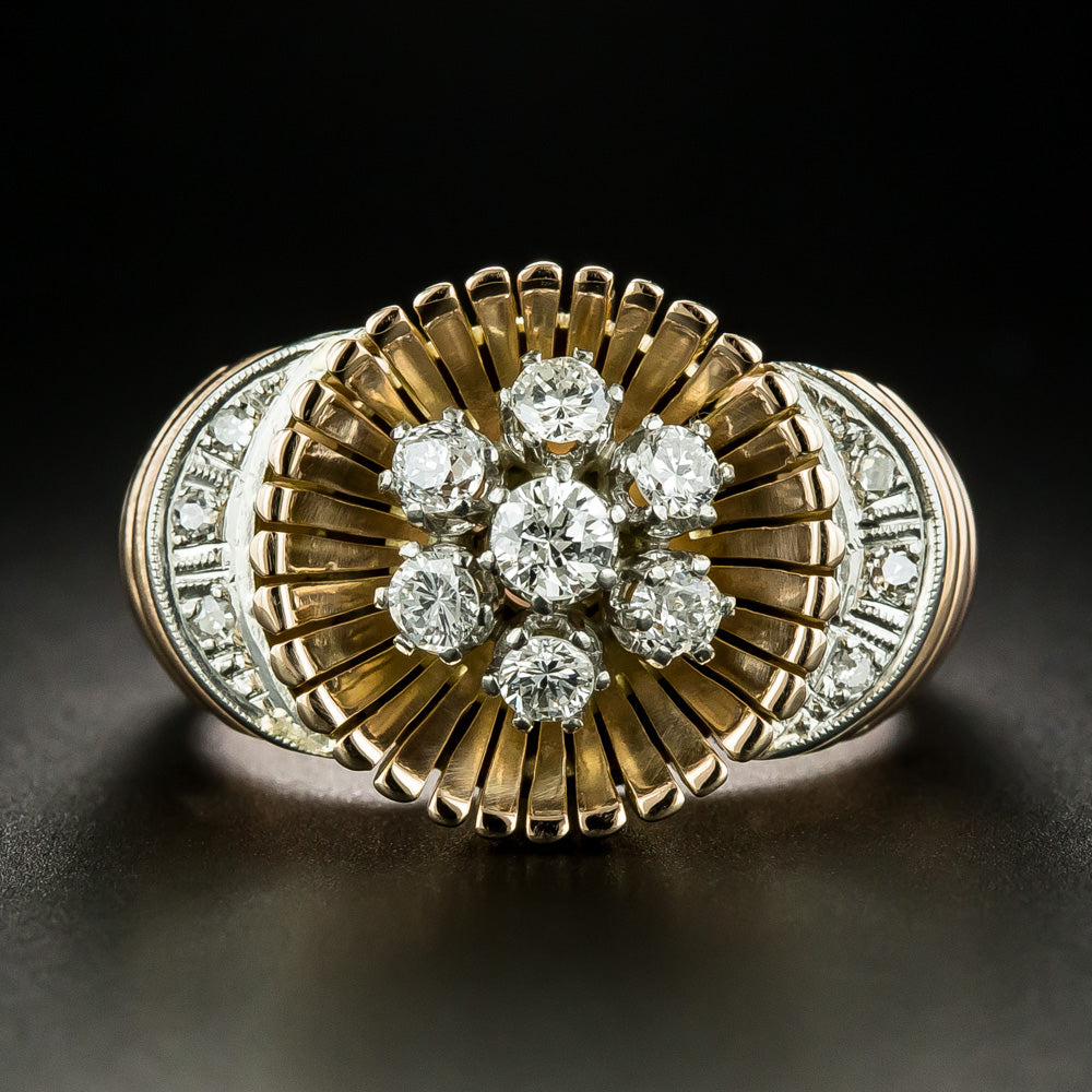 Retro Diamond Cluster Ring - 2