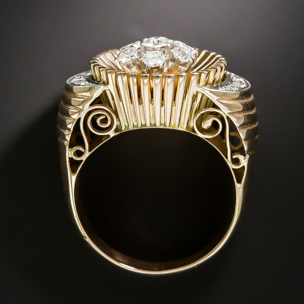 Retro Diamond Cluster Ring - 4