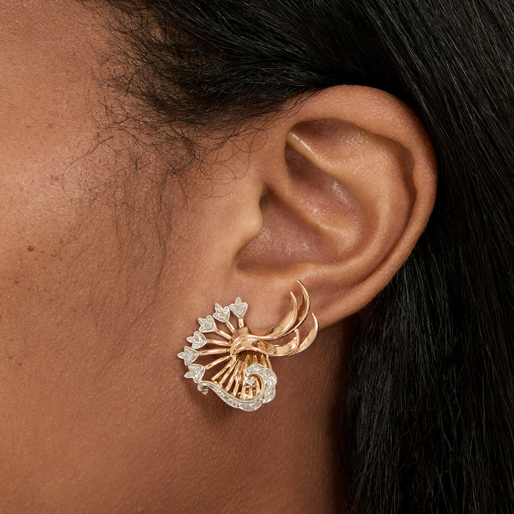 Retro Diamond Earrings - 4