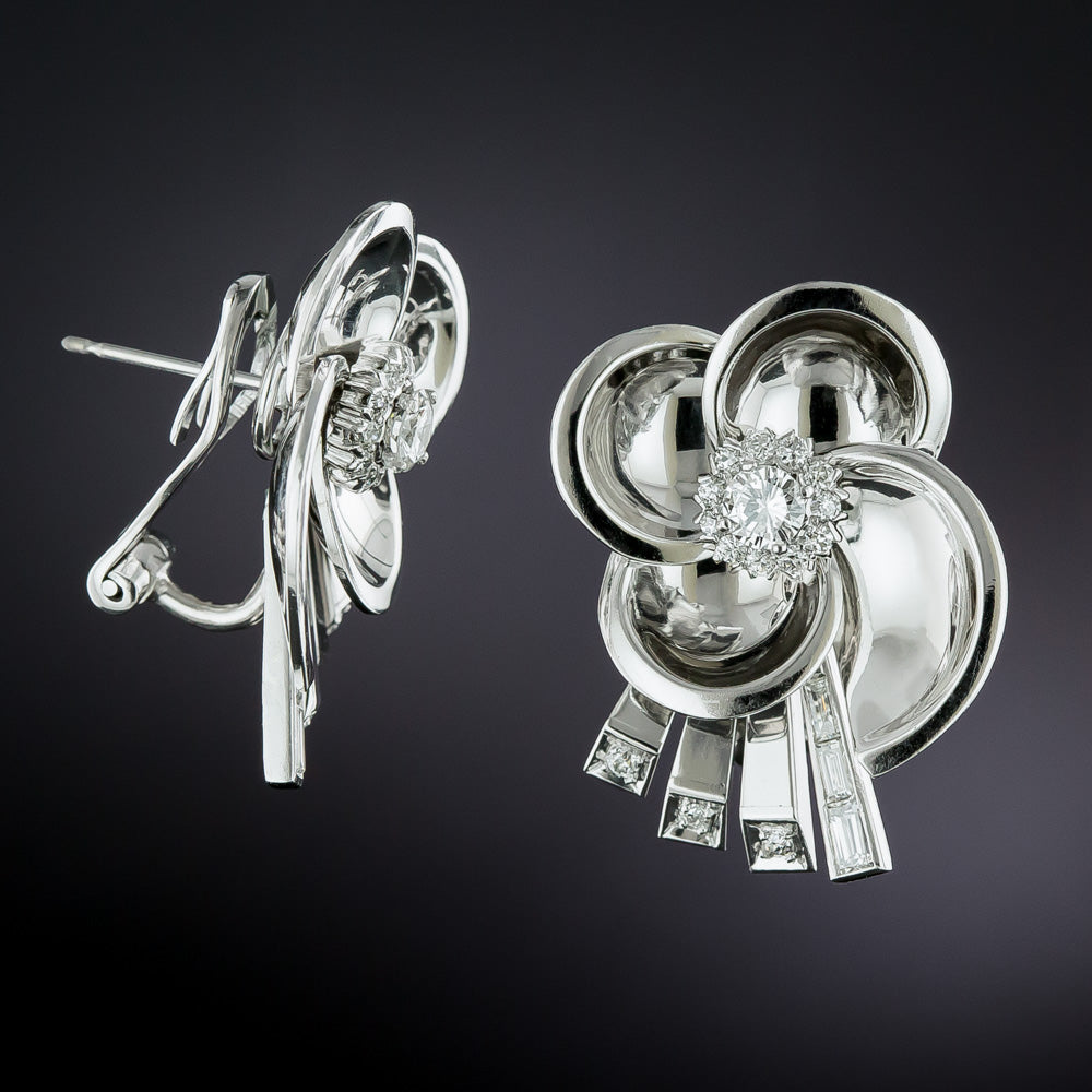 Retro Diamond Earrings - 3