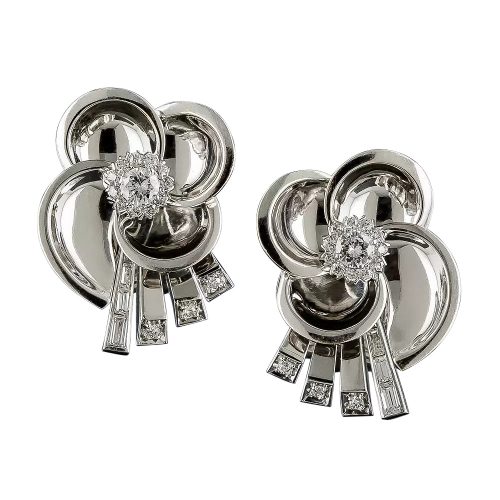 Retro Diamond Earrings - 4
