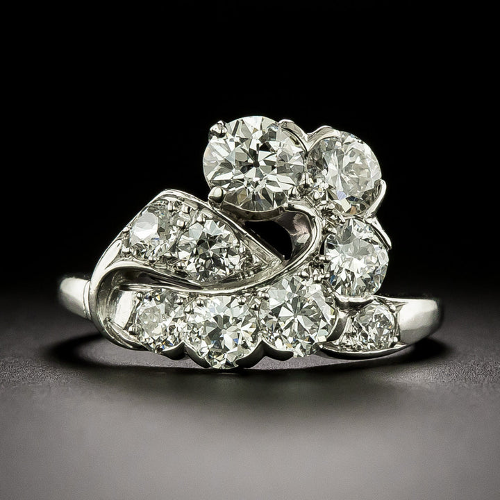 Retro Diamond Palladium Ring, by C.D. Peacock