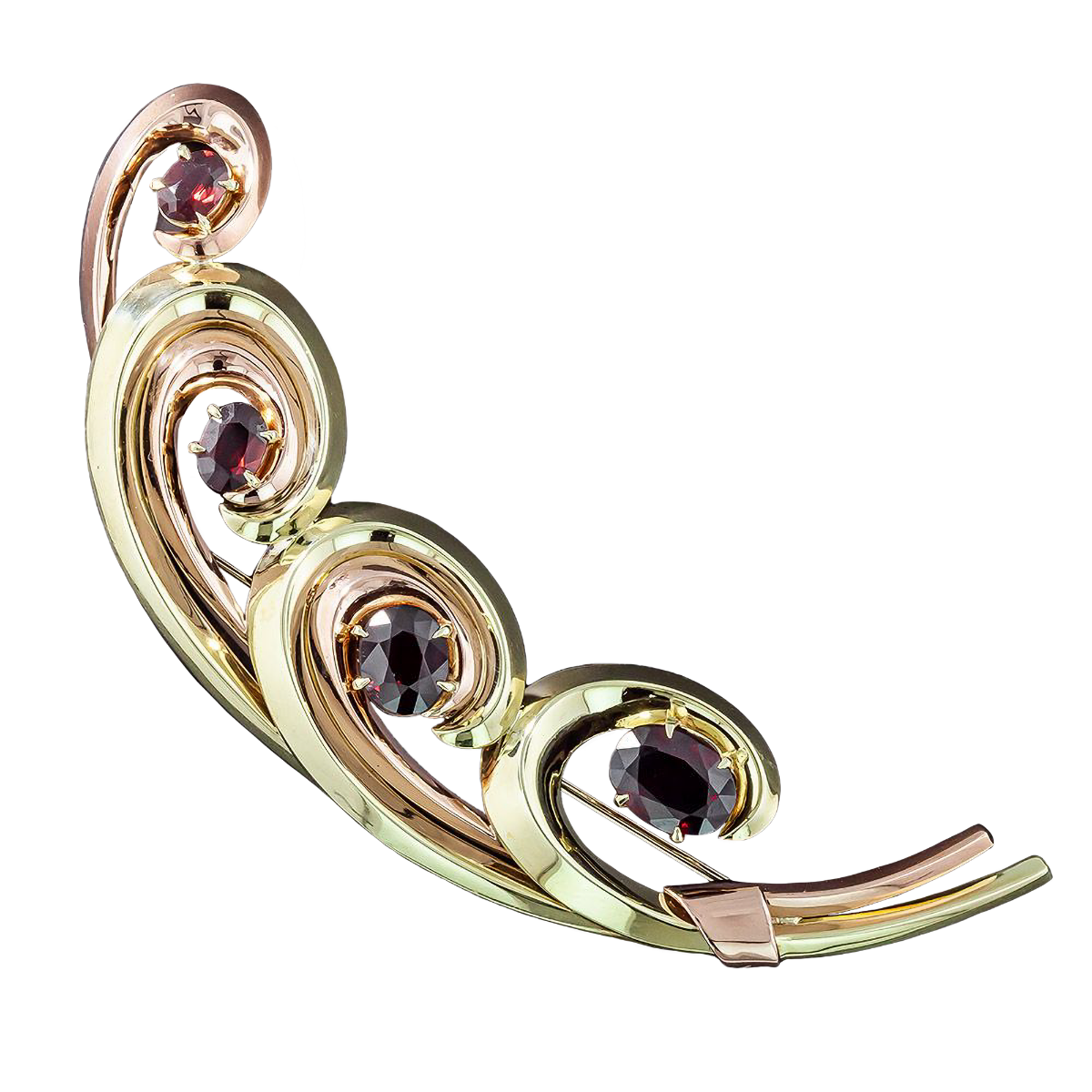 Retro Garnet Brooch by Krementz - 3