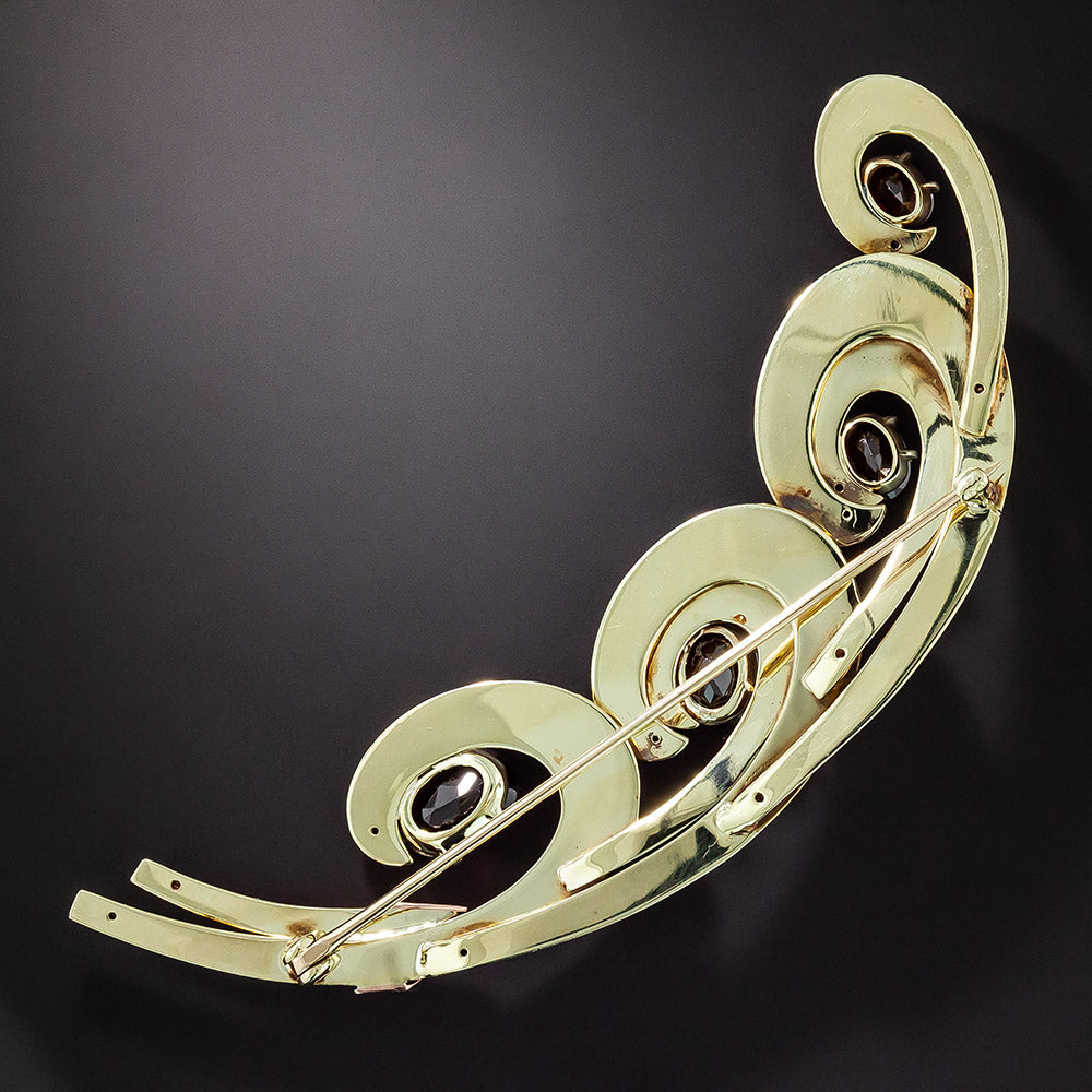 Retro Garnet Brooch by Krementz - 2