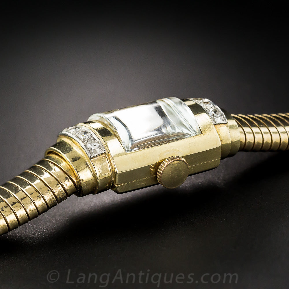 Retro Gaspipe Diamond Watch - 3