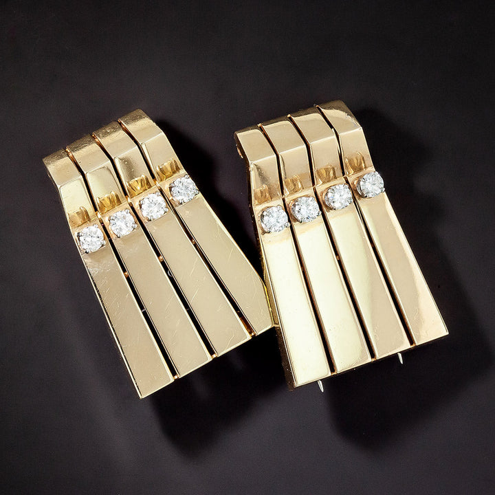 Retro Geometric Diamond Dress Clips