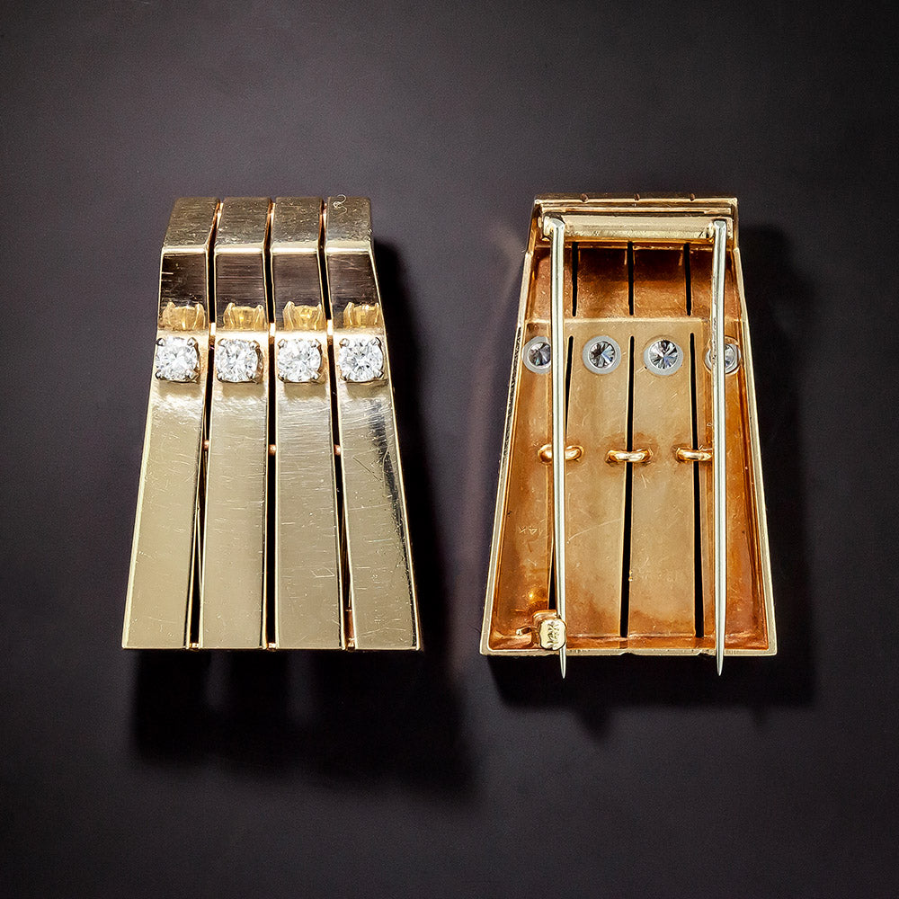 Retro Geometric Diamond Dress Clips - 2