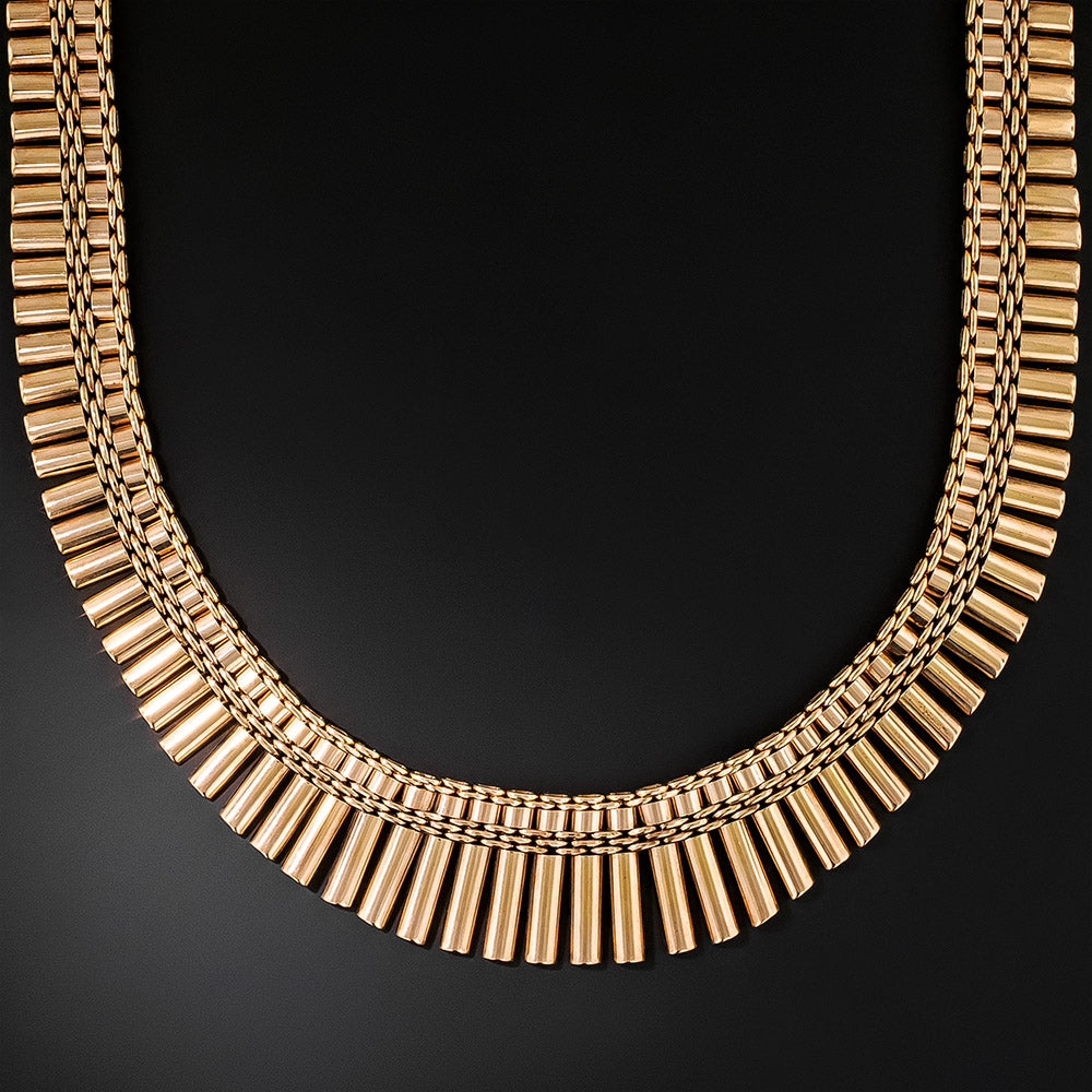 Retro Gold Fringe Necklace - 3