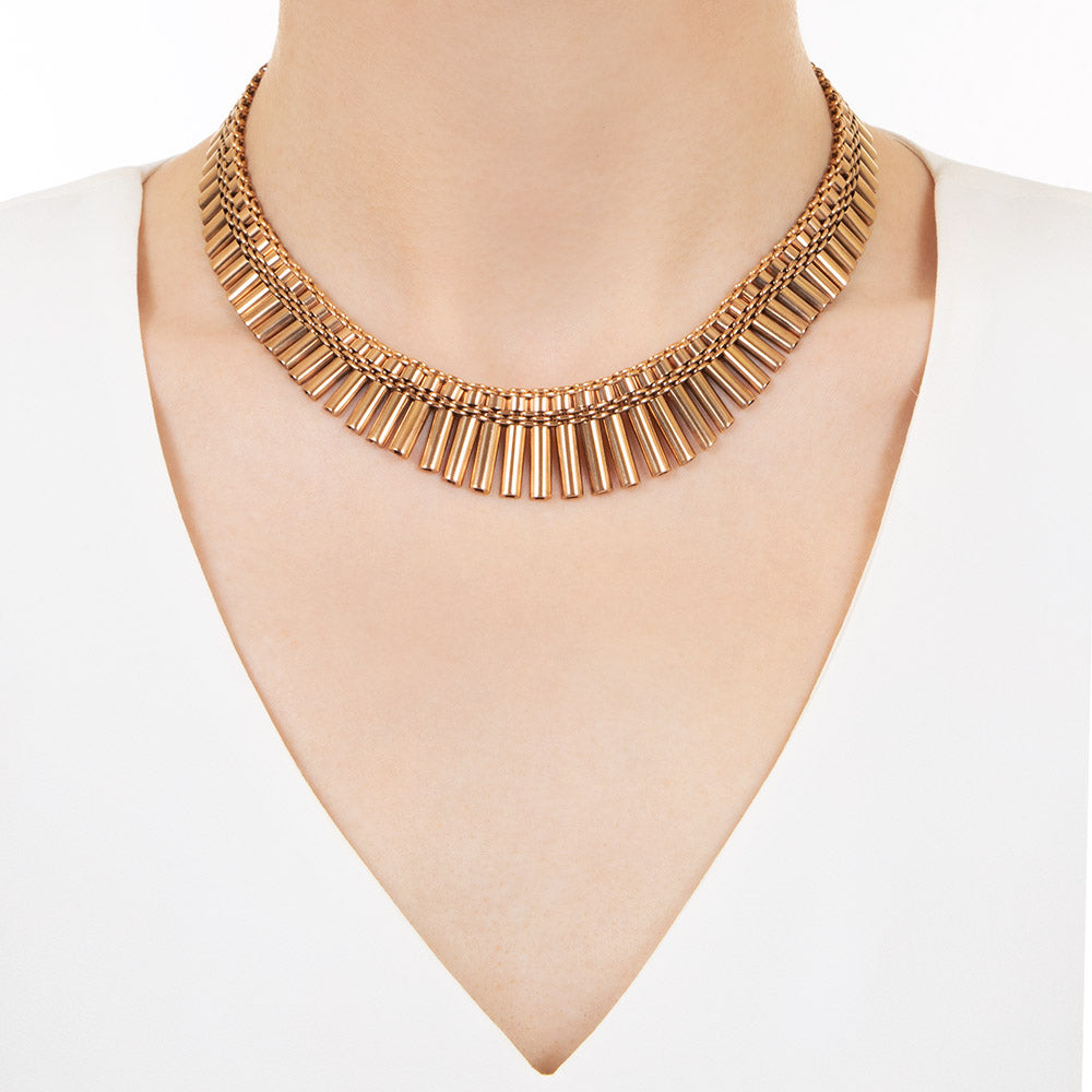 Retro Gold Fringe Necklace - 4
