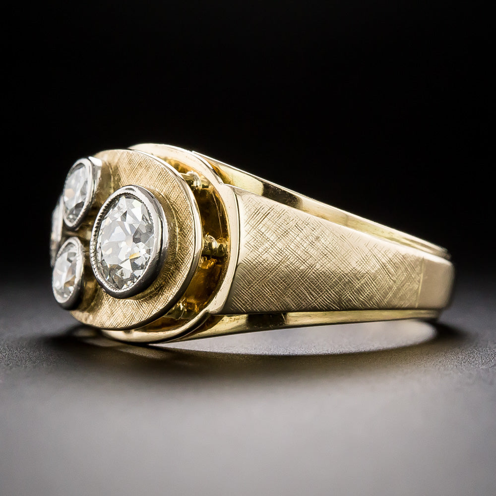 Retro Gold Wrap Diamond Ring - 4