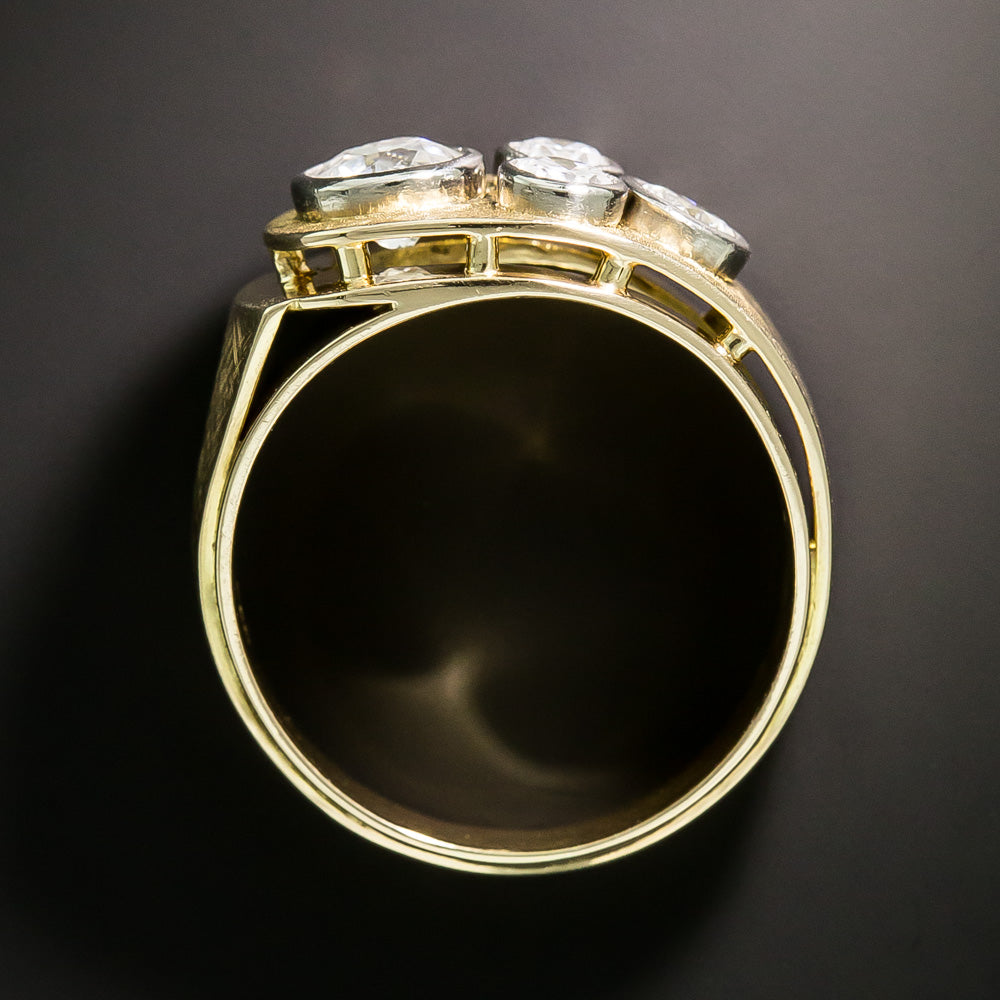 Retro Gold Wrap Diamond Ring - 5