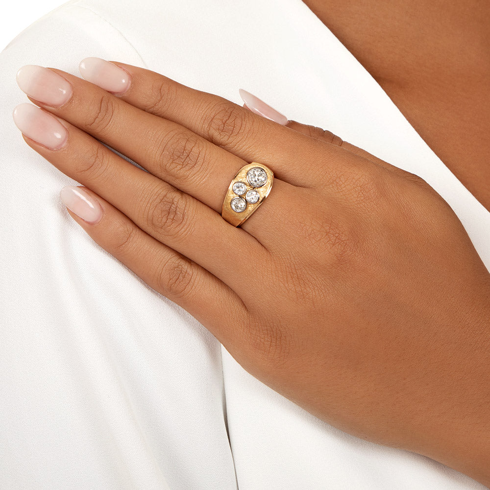 Retro Gold Wrap Diamond Ring - 6