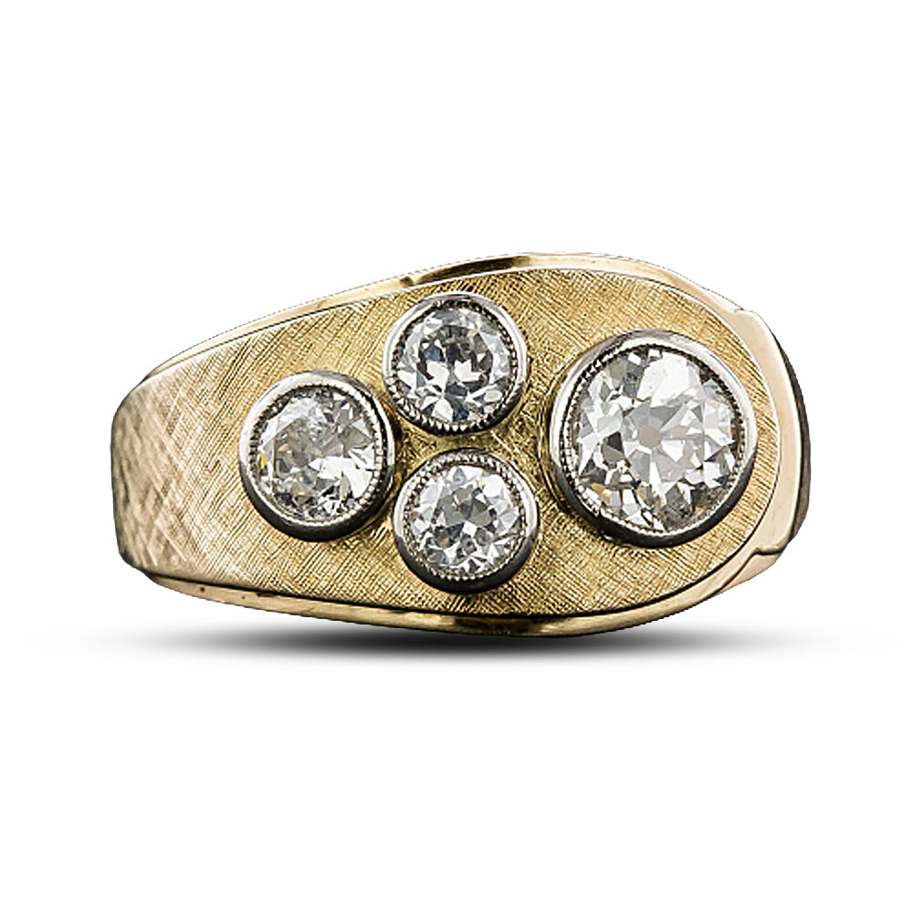 Retro Gold Wrap Diamond Ring - 5