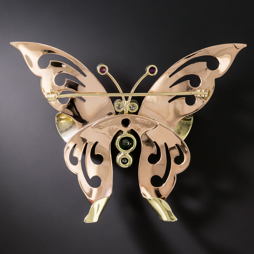 Retro Pierced Butterfly Brooch by Lester & Co. - 4