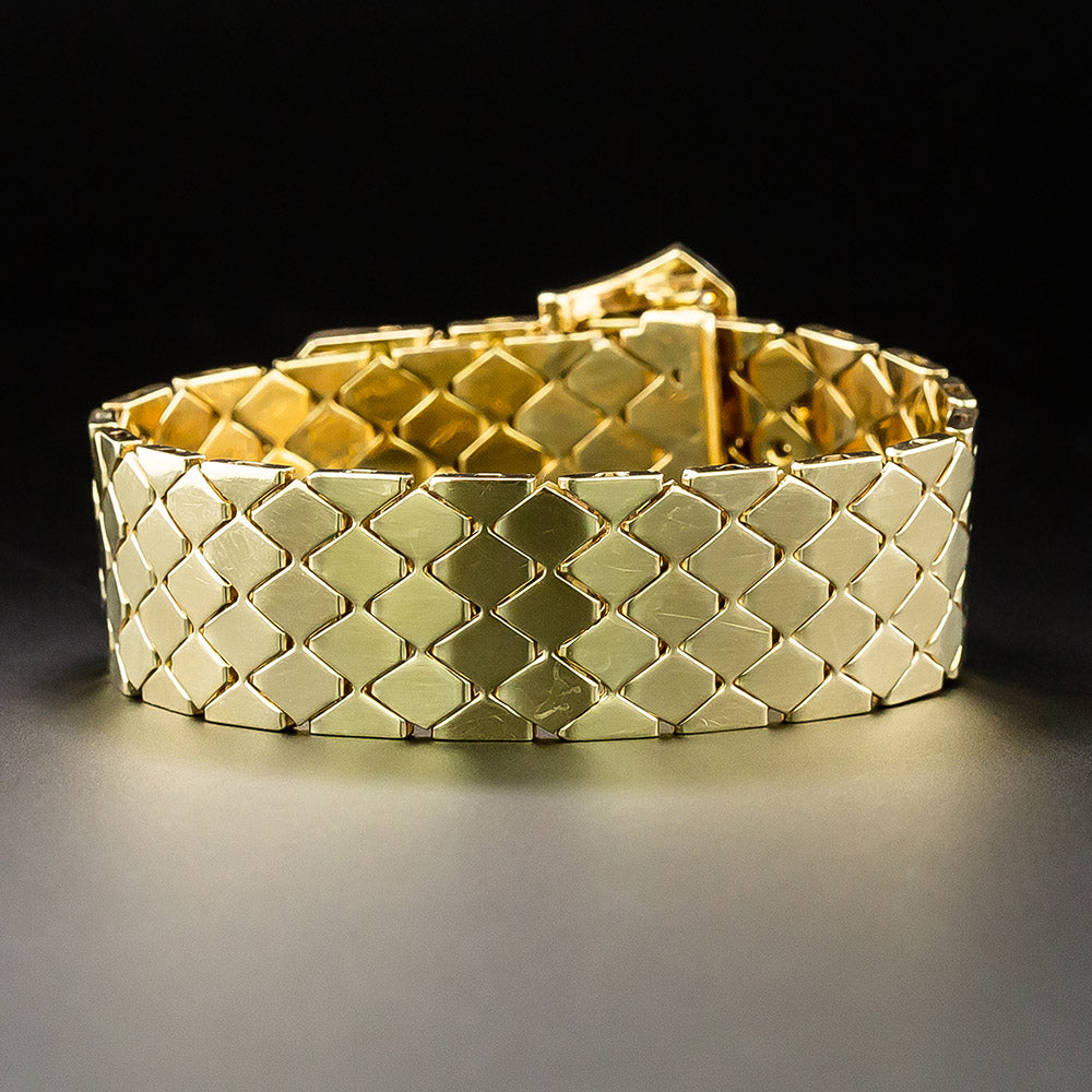 Retro Ruby and Diamond Buckle Bracelet - 4