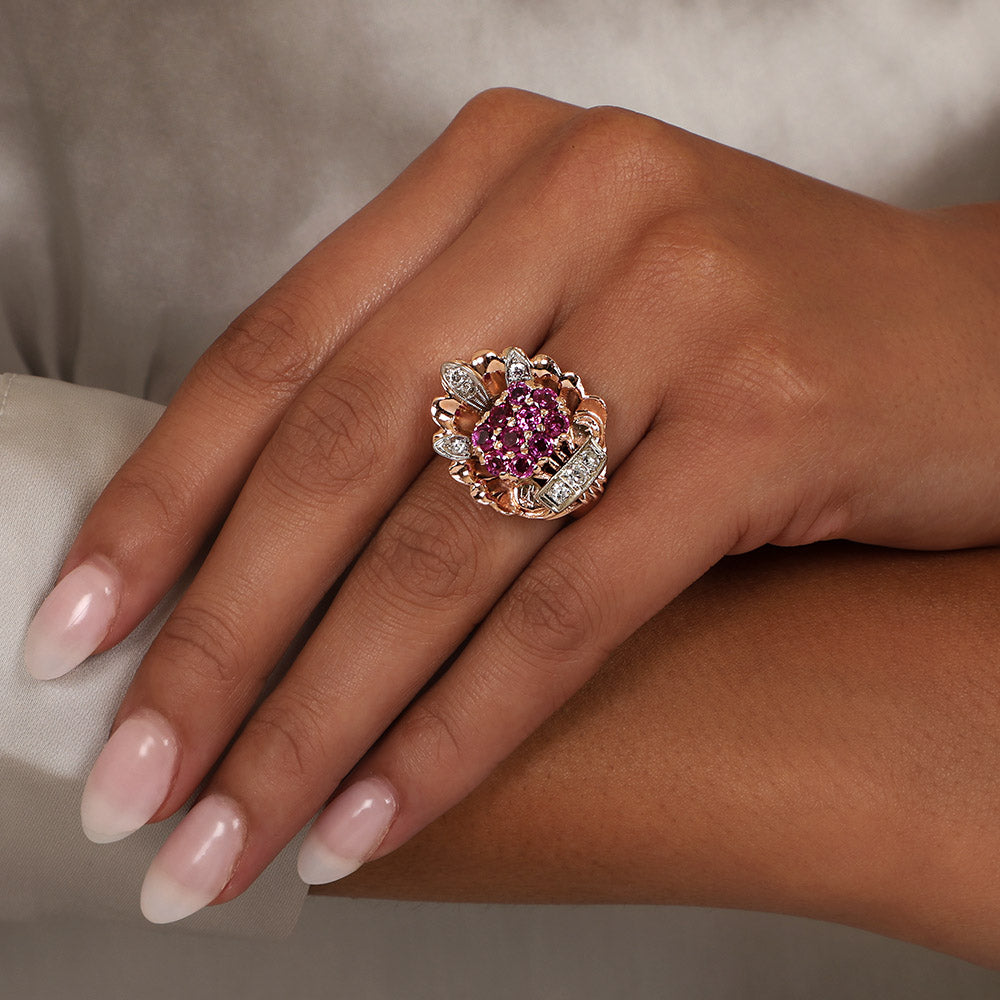 Retro Ruby and Diamond Ring - 7