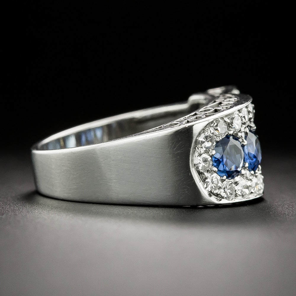 Retro Sapphire and Diamond Ring - 3