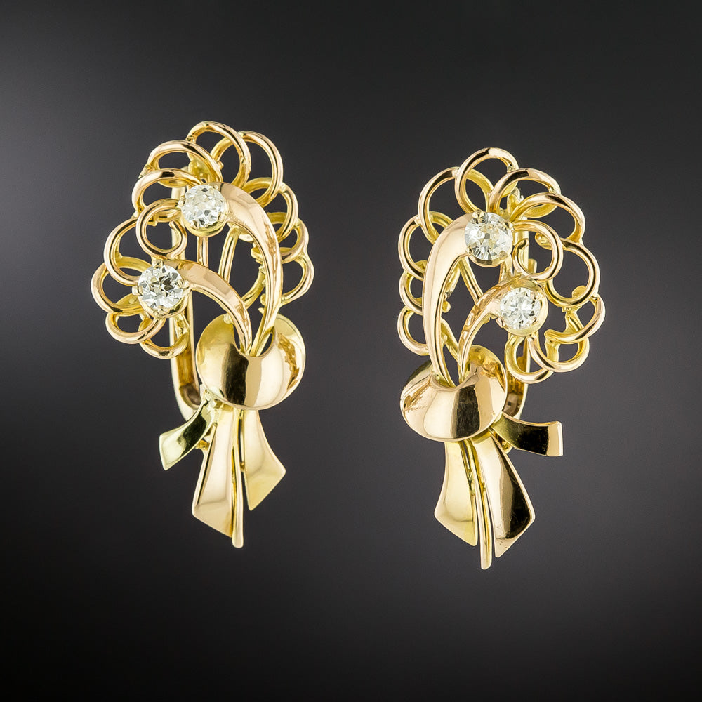Retro Spray Diamond Earrings - 1
