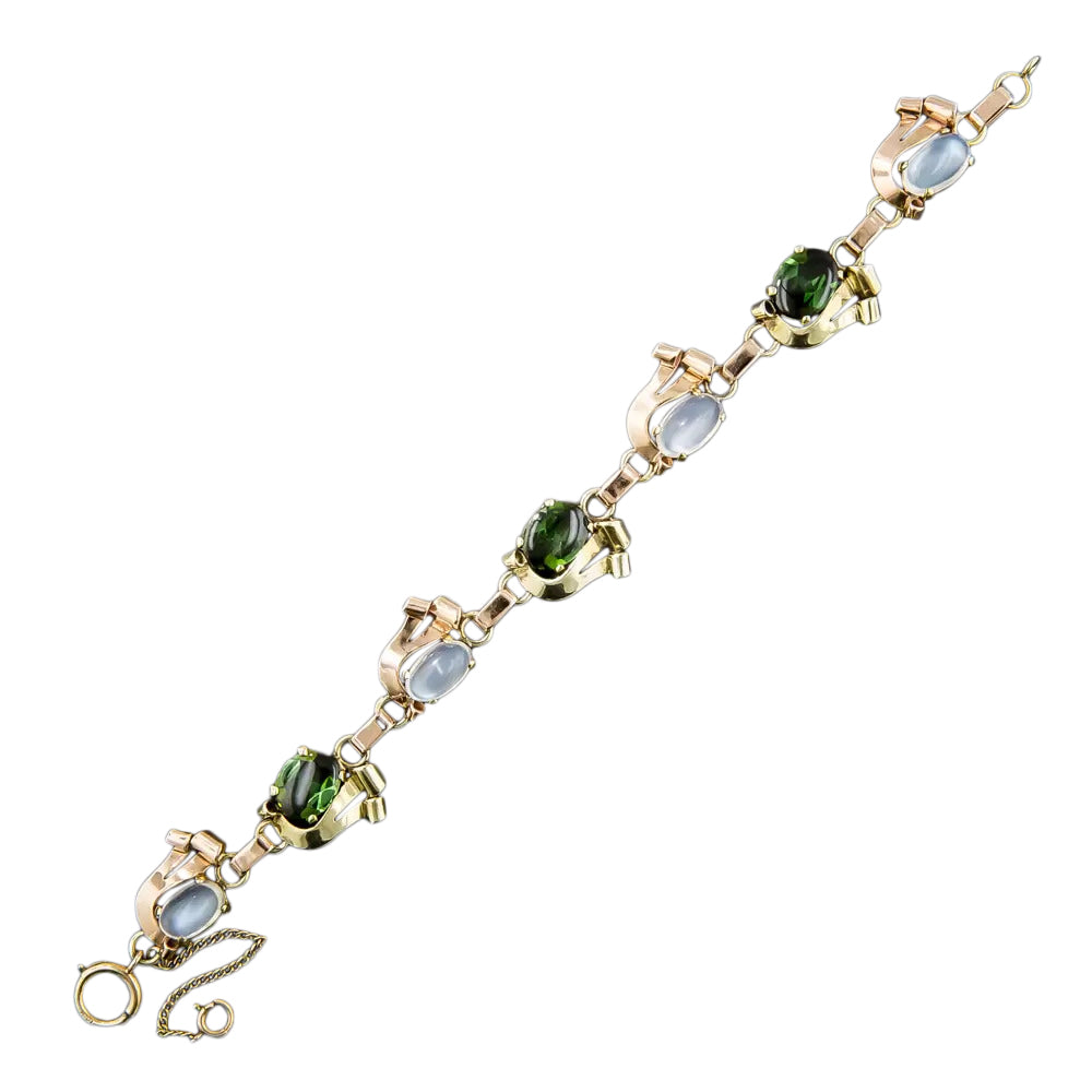 Retro Tourmaline and Moonstone Bracelet - 4