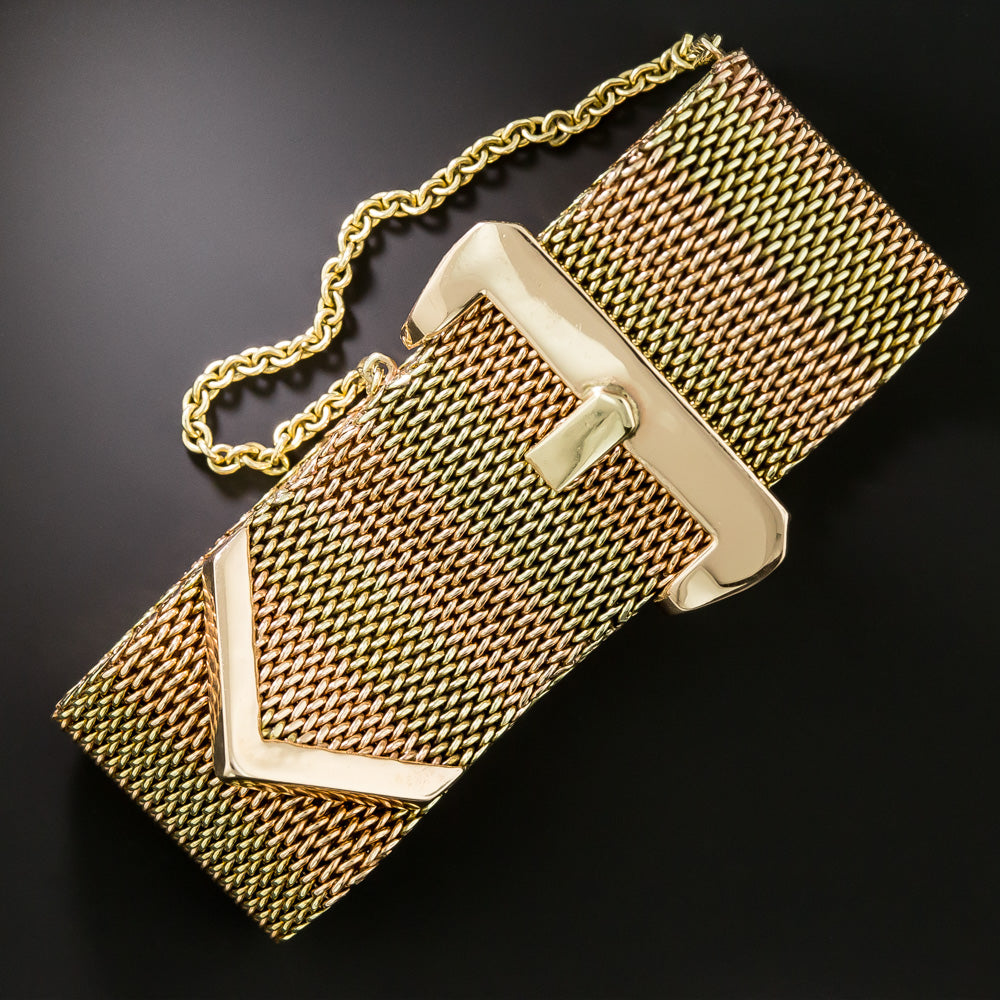 Retro Two-Tone Gold Buckle Bracelet - 4