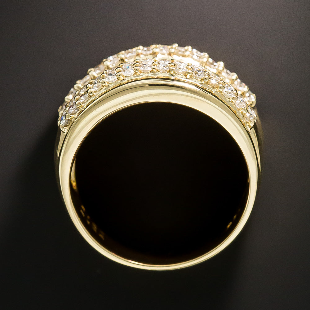 Ruby and Diamond Six-Row Band Ring - 5