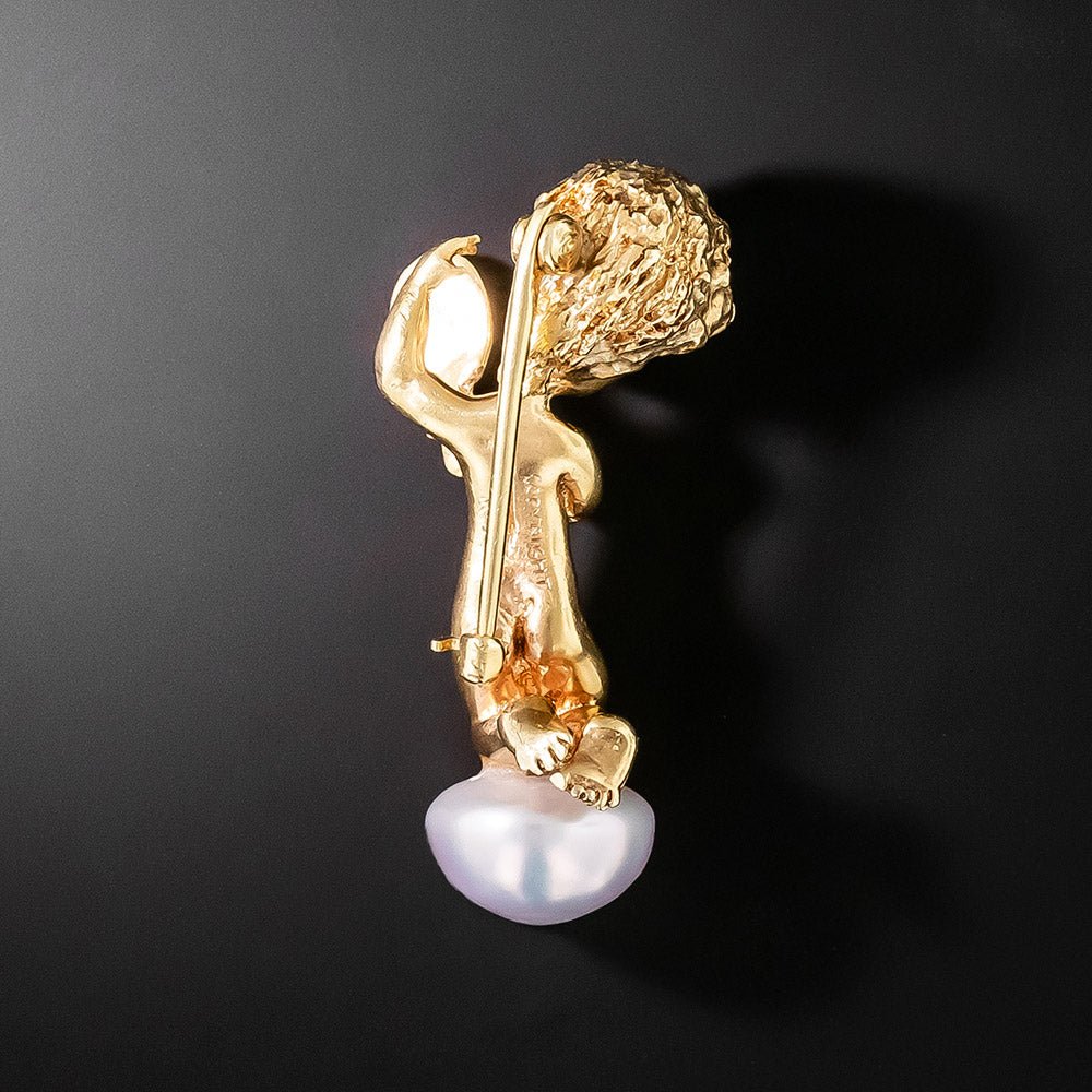 Ruser "Monday's Child"  Pearl Brooch - 3