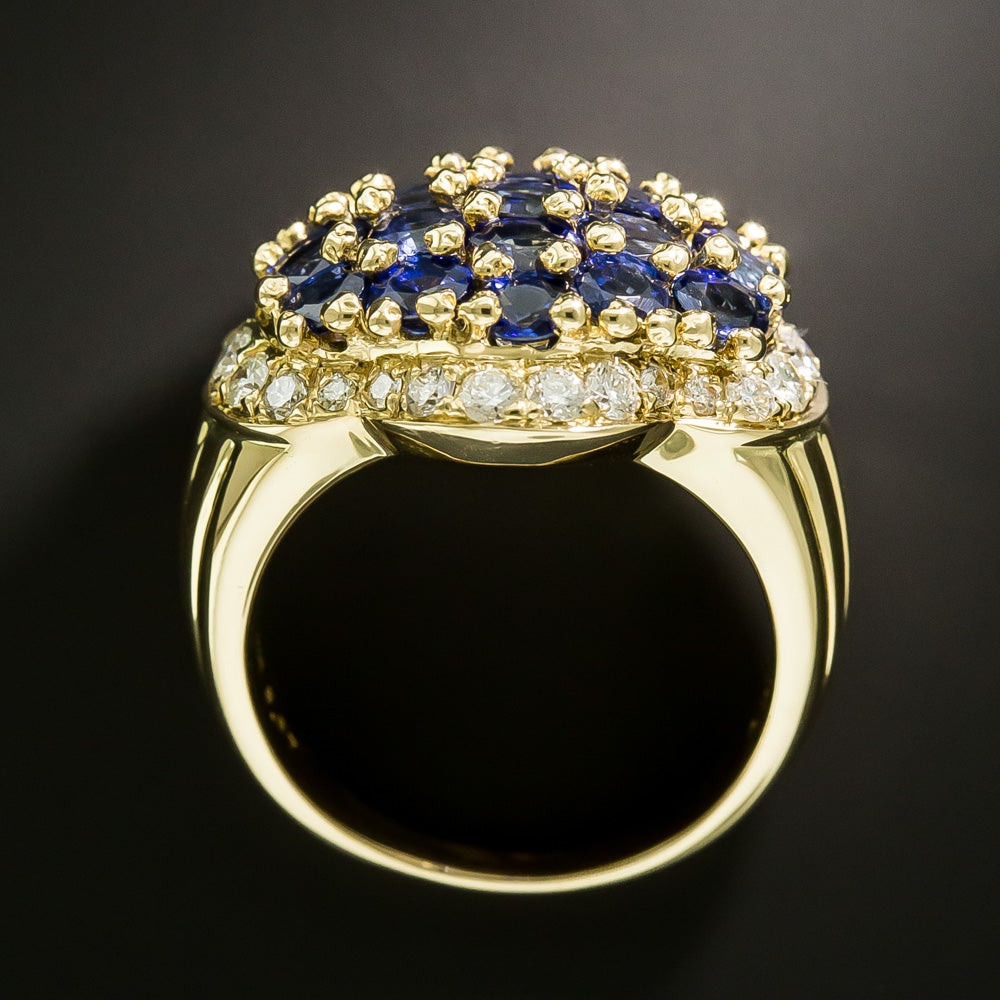 Sapphire and Diamond Cluster Ring - 5