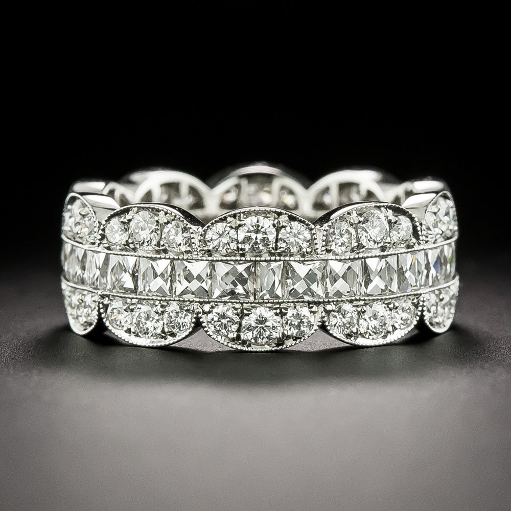 Scalloped French-Cut Diamond Eternity Band, Size 6 1/2+ - 3