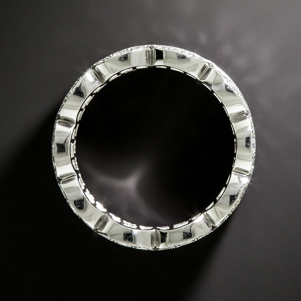 Scalloped French-Cut Diamond Eternity Band, Size 6 1/2+ - 4
