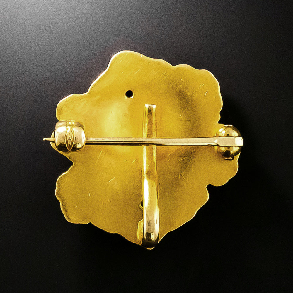 Small Art Nouveau 14K Femme Brooch by Carter & Gough - 8