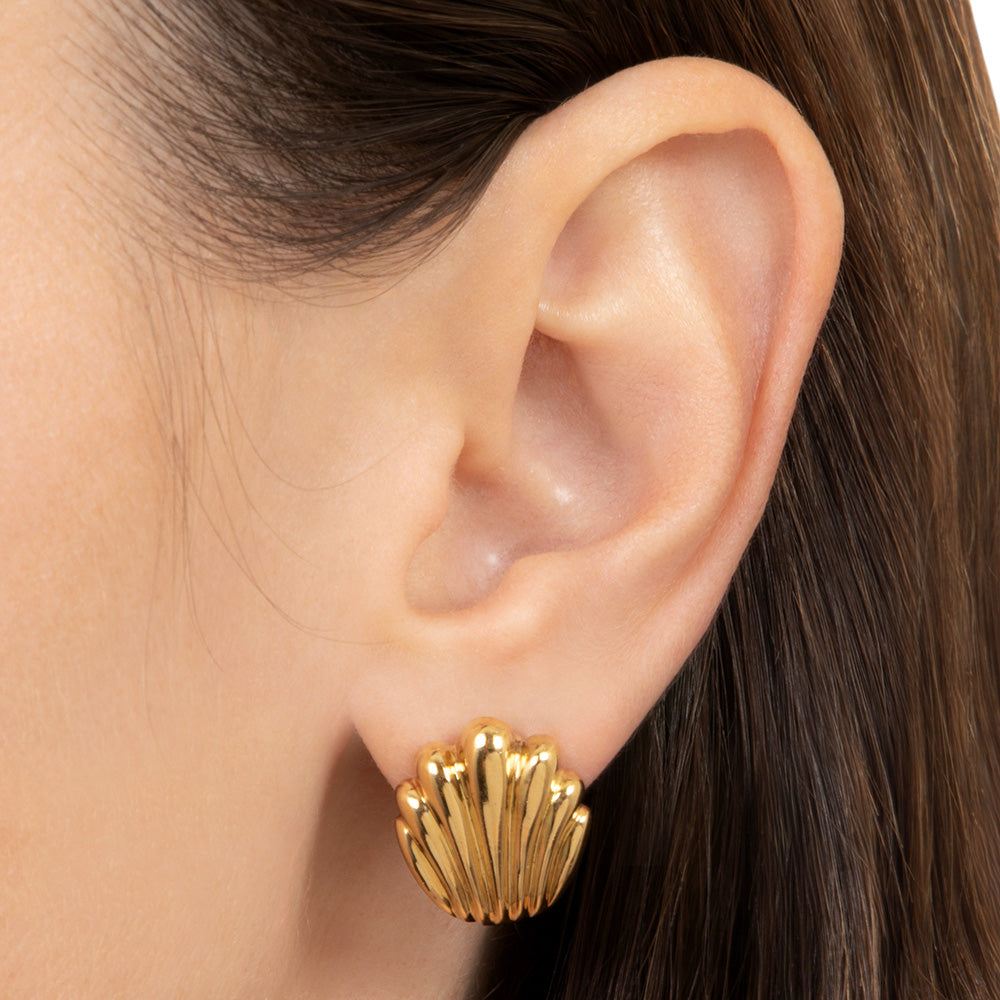 Tiffany & Co. 18K Seashell Earrings - 5