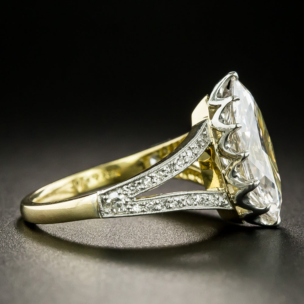 Tiffany & Co. Edwardian 2.71 Carat Marquise Diamond Ring - GIA Faint Pinkish-Brown VS1 - 4