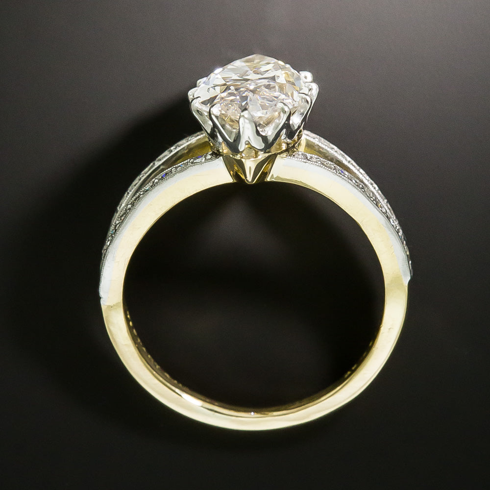 Tiffany & Co. Edwardian 2.71 Carat Marquise Diamond Ring - GIA Faint Pinkish-Brown VS1 - 5