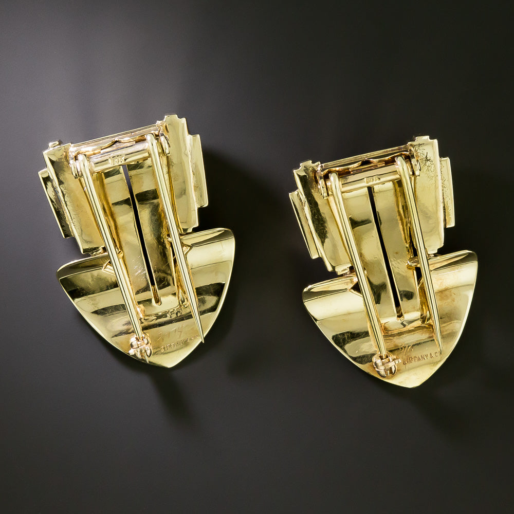 Tiffany & Co. Retro Scroll Dress Clips - 3