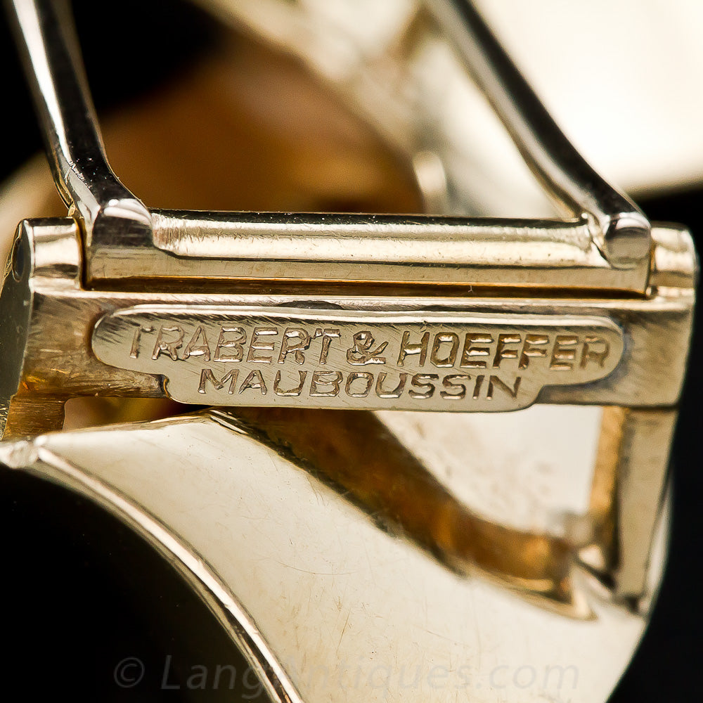 Trabert & Hoeffer - Mauboussin 18K Ruby Retro Brooch - 6