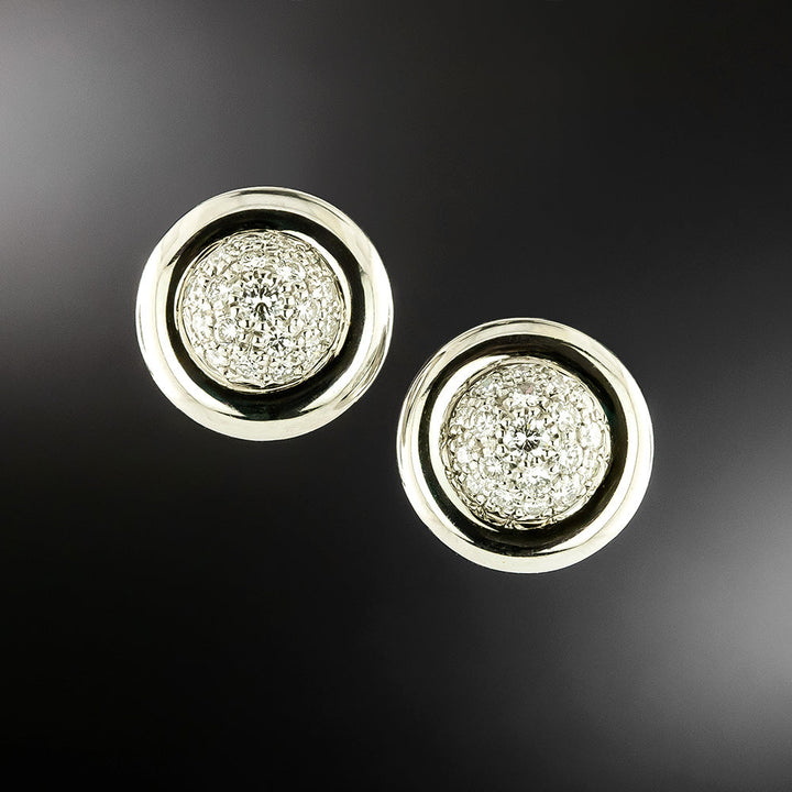 Vacheron Pavé Diamond Dome Earrings
