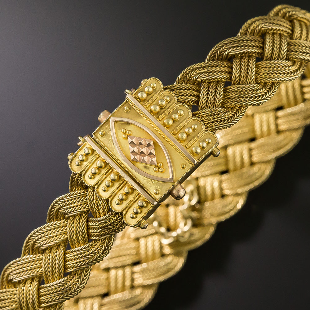 Victorian 14K Woven Mesh Bracelet - 2