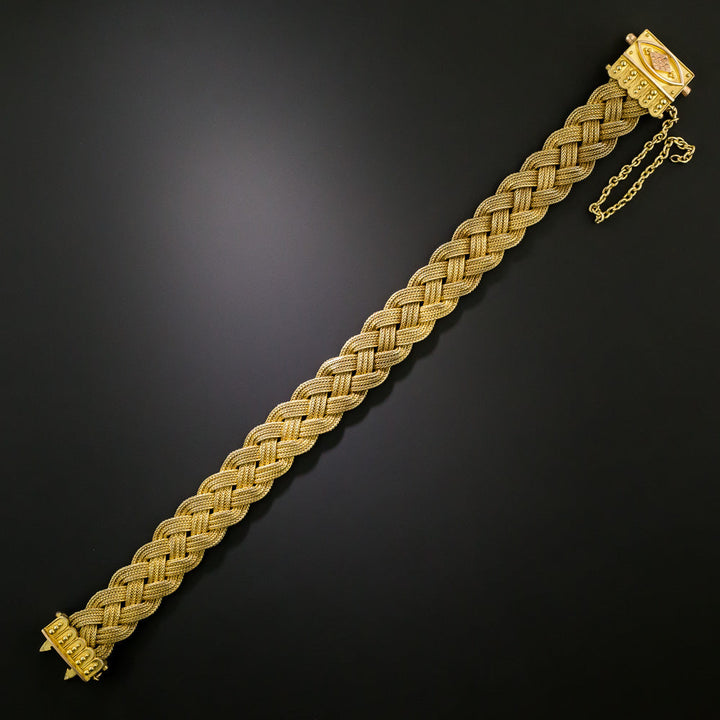 Victorian 14K Woven Mesh Bracelet