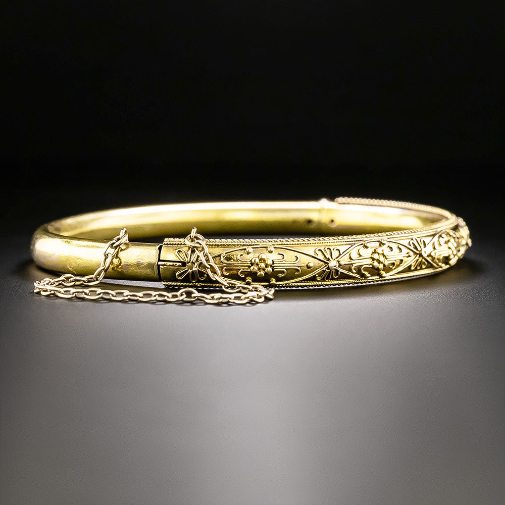 Victorian 15K Etruscan Revival Bracelet, English - 3
