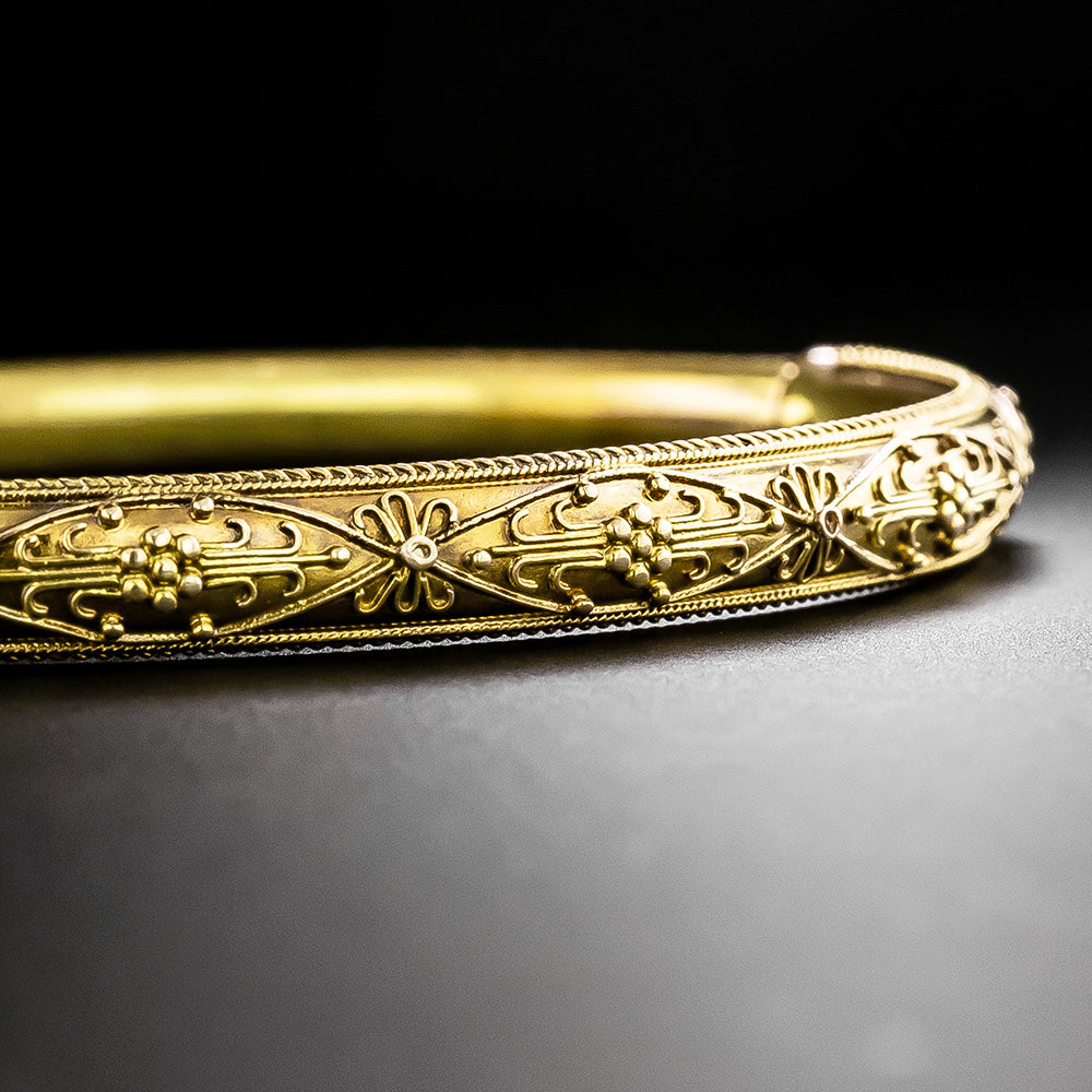 Victorian 15K Etruscan Revival Bracelet, English - 4