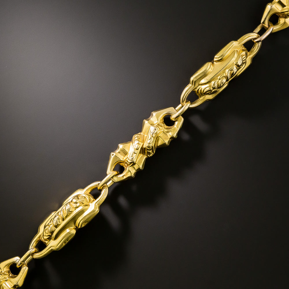 Victorian 18K Fancy Link Bracelet - 3