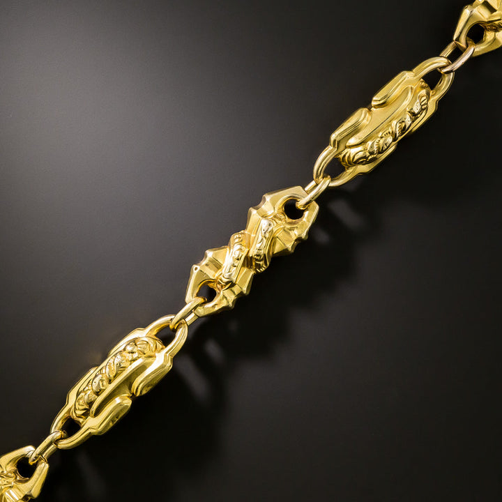 Victorian 18K Fancy Link Bracelet