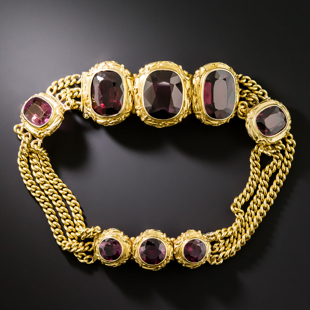 Victorian 18K Garnet Bracelet - 3