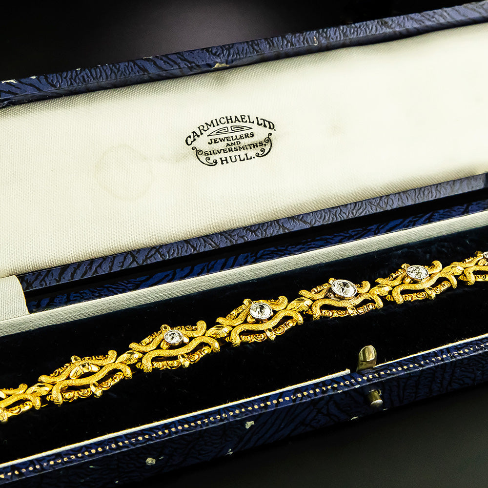 Victorian 18K Gold and Diamond Bracelet, English - 4