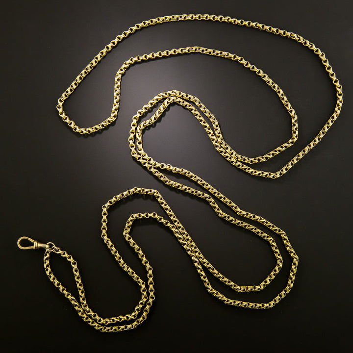 Victorian 63 1/2-Inch Gold Chain, English