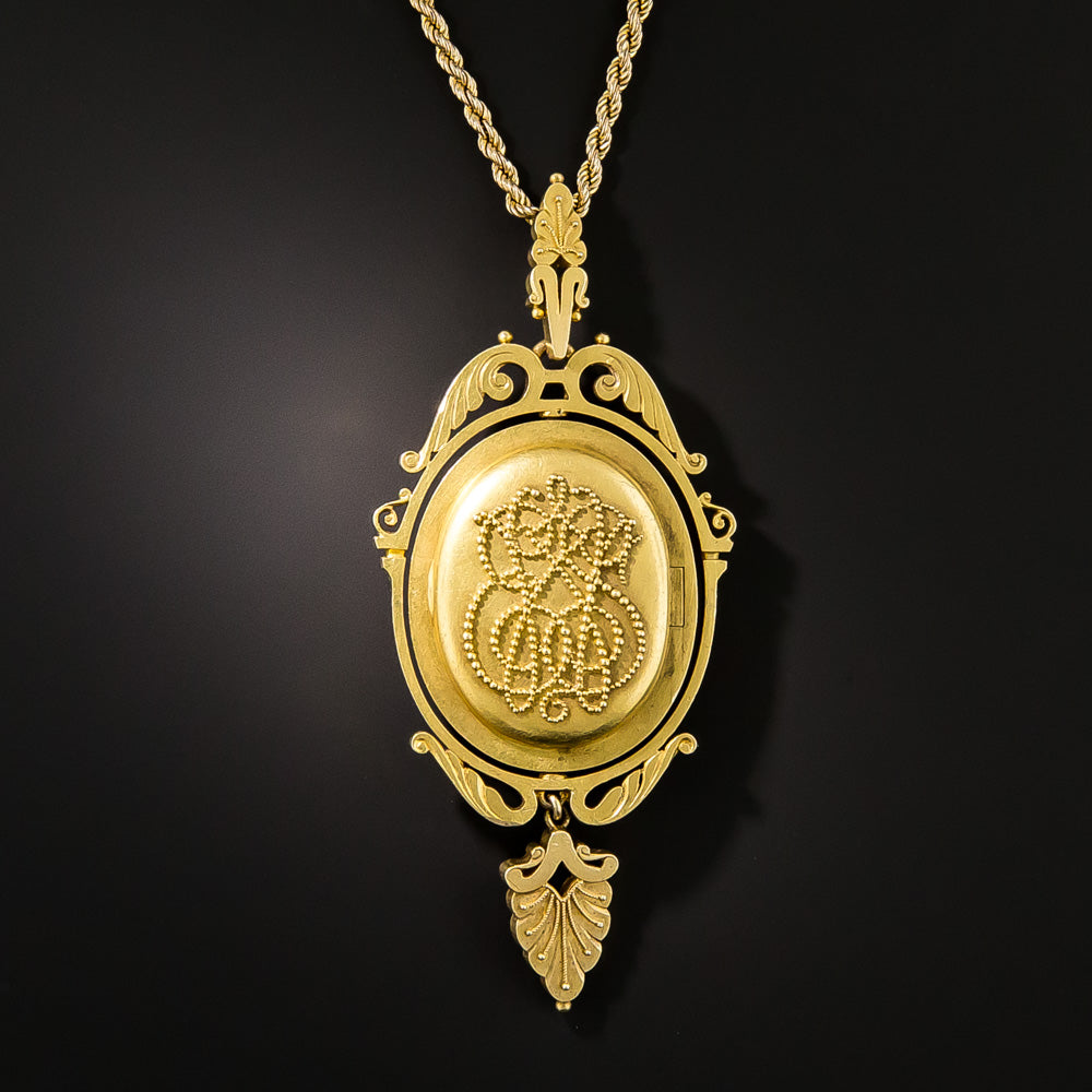 Victorian Agate Cameo Pendant Locket  - 2
