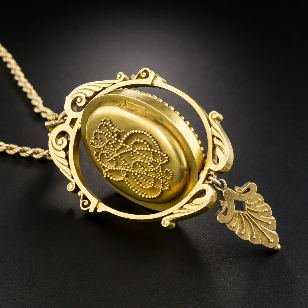 Victorian Agate Cameo Pendant Locket  - 4